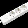 3 stikdåse med USB og afbryder