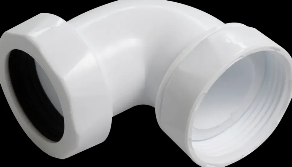 Afløbsvinkel 1 1/4'' x 32 mm - hvid