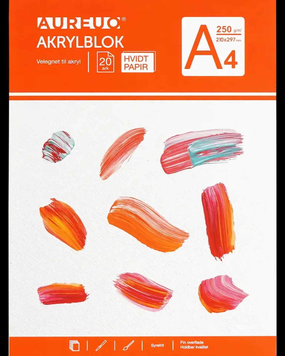 Akrylblok A4 - hvid