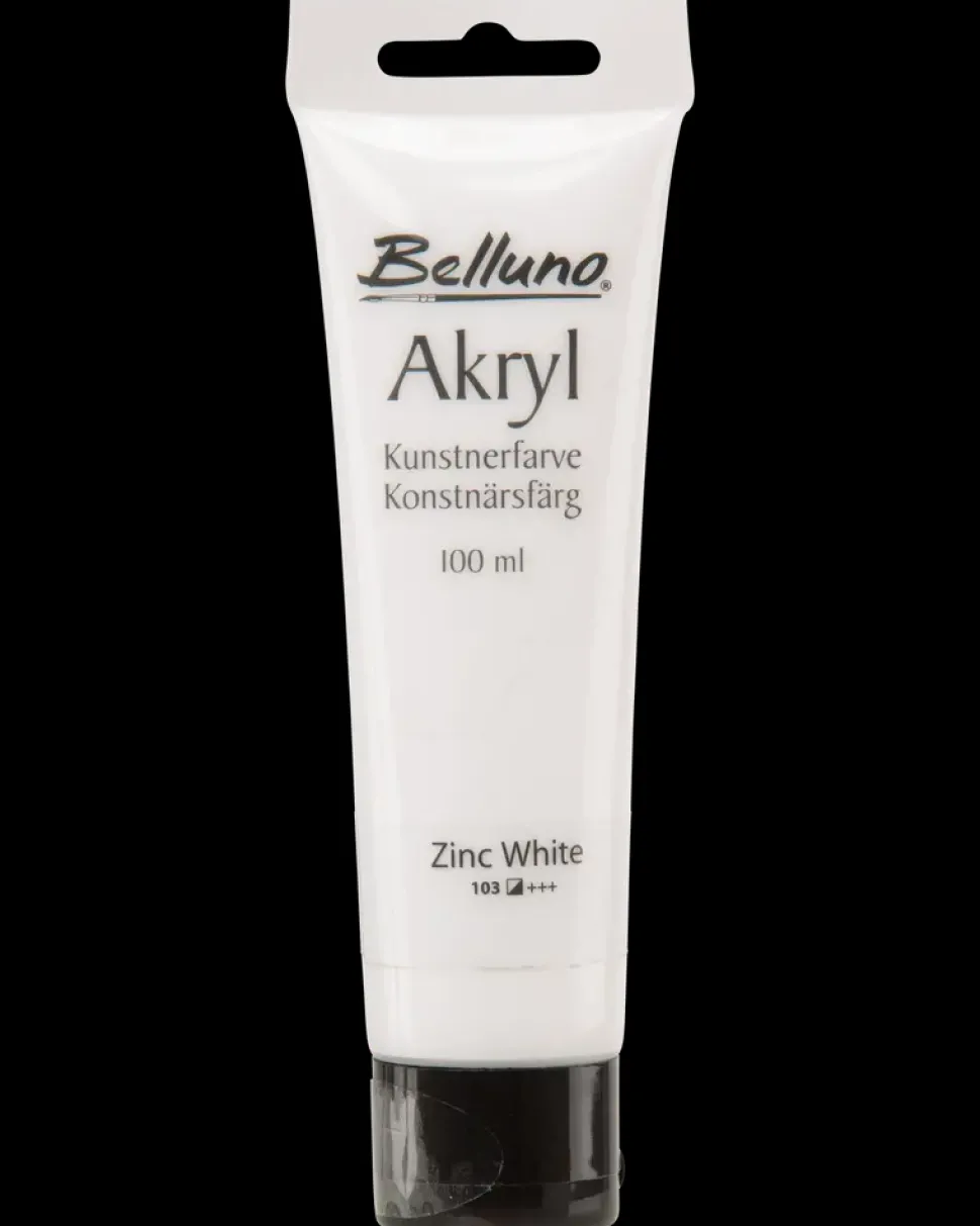 Akrylfarve 100 ml Zinc white