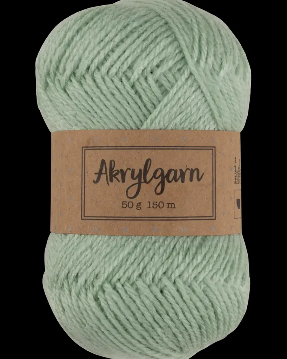Akrylgarn 50 g - lysegrøn