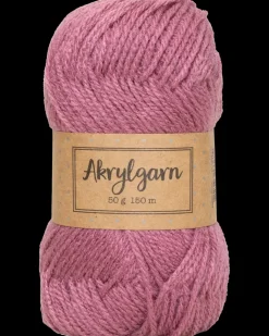 Akrylgarn 50 g - mørk rosa
