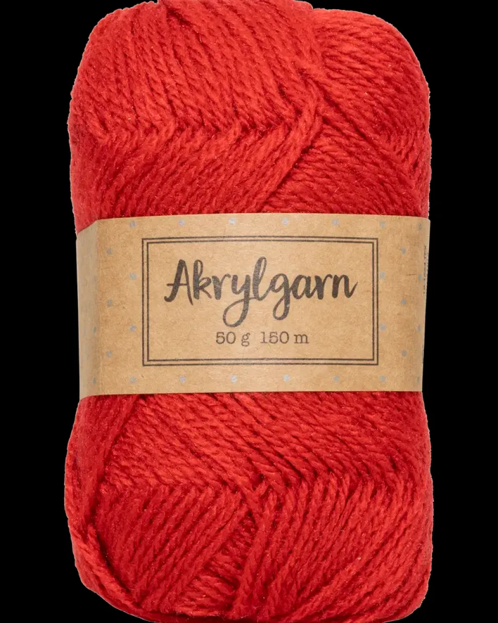 Akrylgarn 50 g - rød