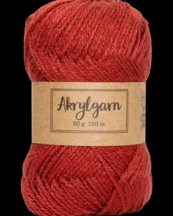Akrylgarn 50 g - rød okker