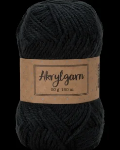 Akrylgarn 50 g - sort