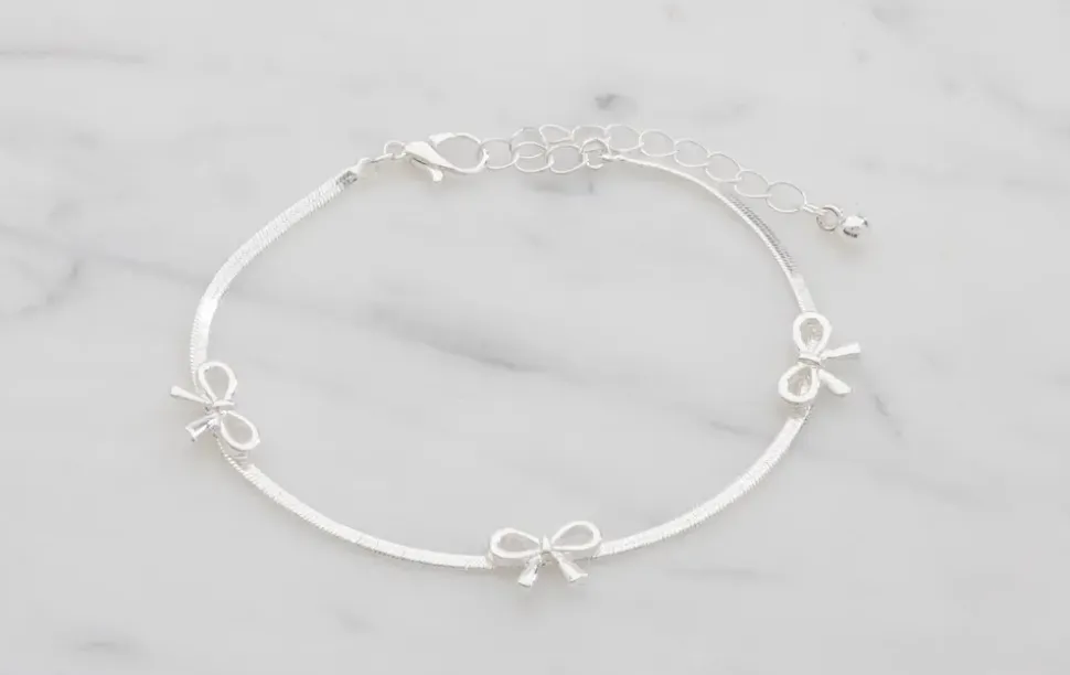 Armbånd med sløjfer - sølv