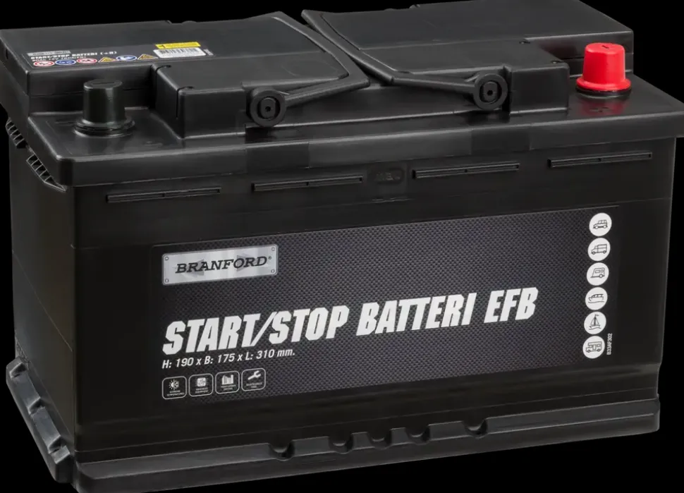 Autobatteri Start/Stop EFB 80Ah +højre