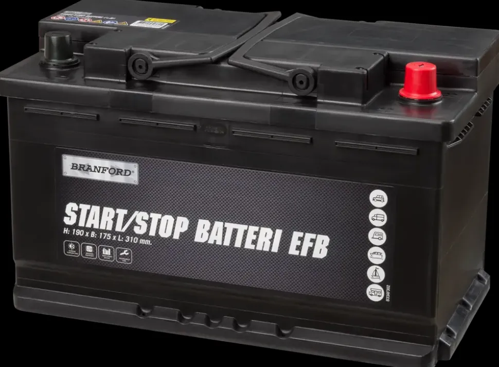 Autobatteri Start/Stop EFB 80Ah +højre