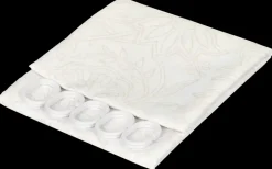Badeforhæng 140 x 200 cm - Hvid/sand