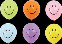 Balloner 25 cm 6-pak - Smiley