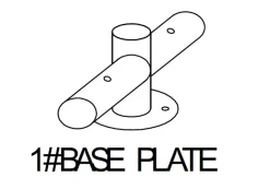Base 1# til bundramme metal