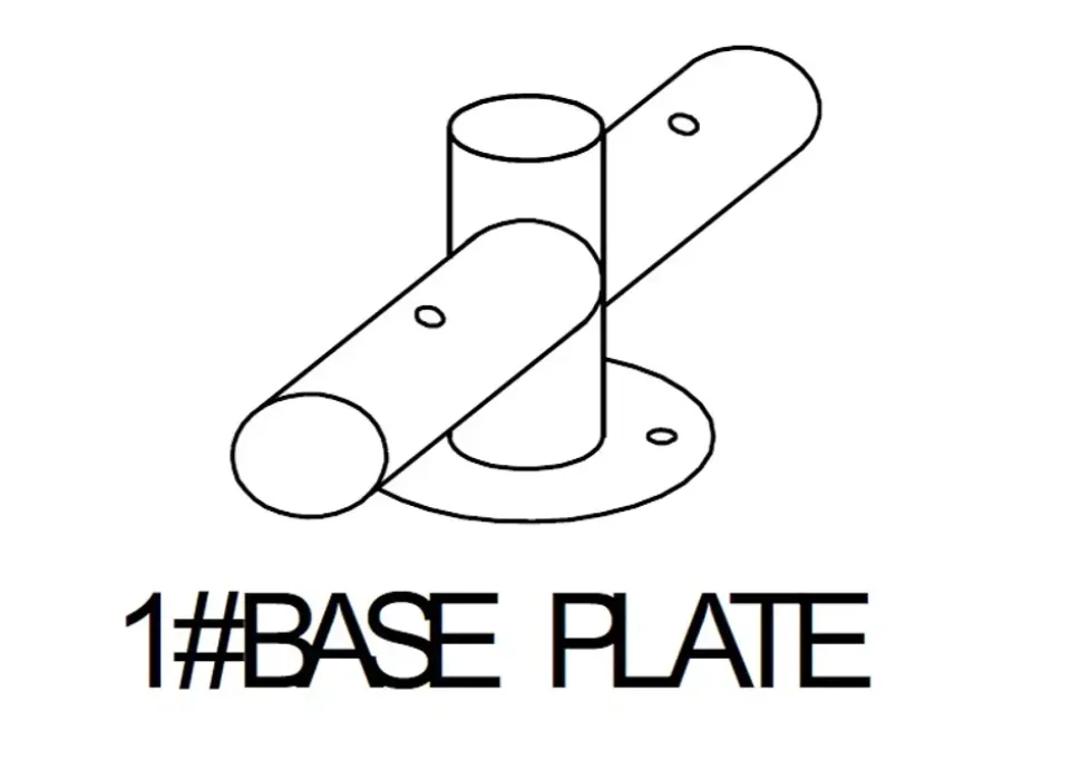 Base 1# til bundramme metal