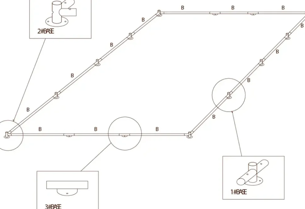 Base 1# til bundramme metal
