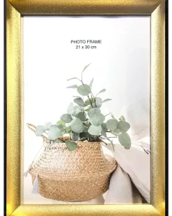 Billedramme guld/sort - 21 x 30 cm