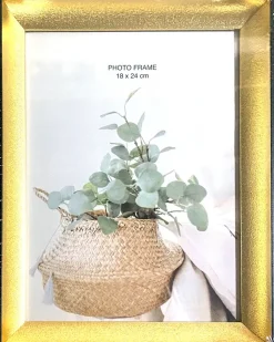 Billedramme guld/sort - 18 x 24 cm