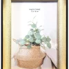 Billedramme guld/sort - 13 x 18 cm