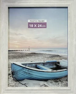 Billedramme hvid bred - 18 x 24 cm