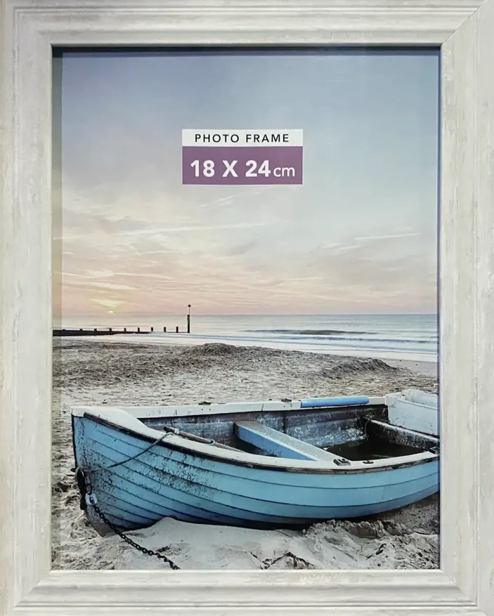 Billedramme hvid bred - 18 x 24 cm