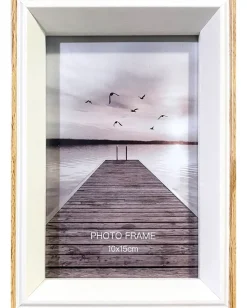 Billedramme hvid/natur - 10 x 15 cm