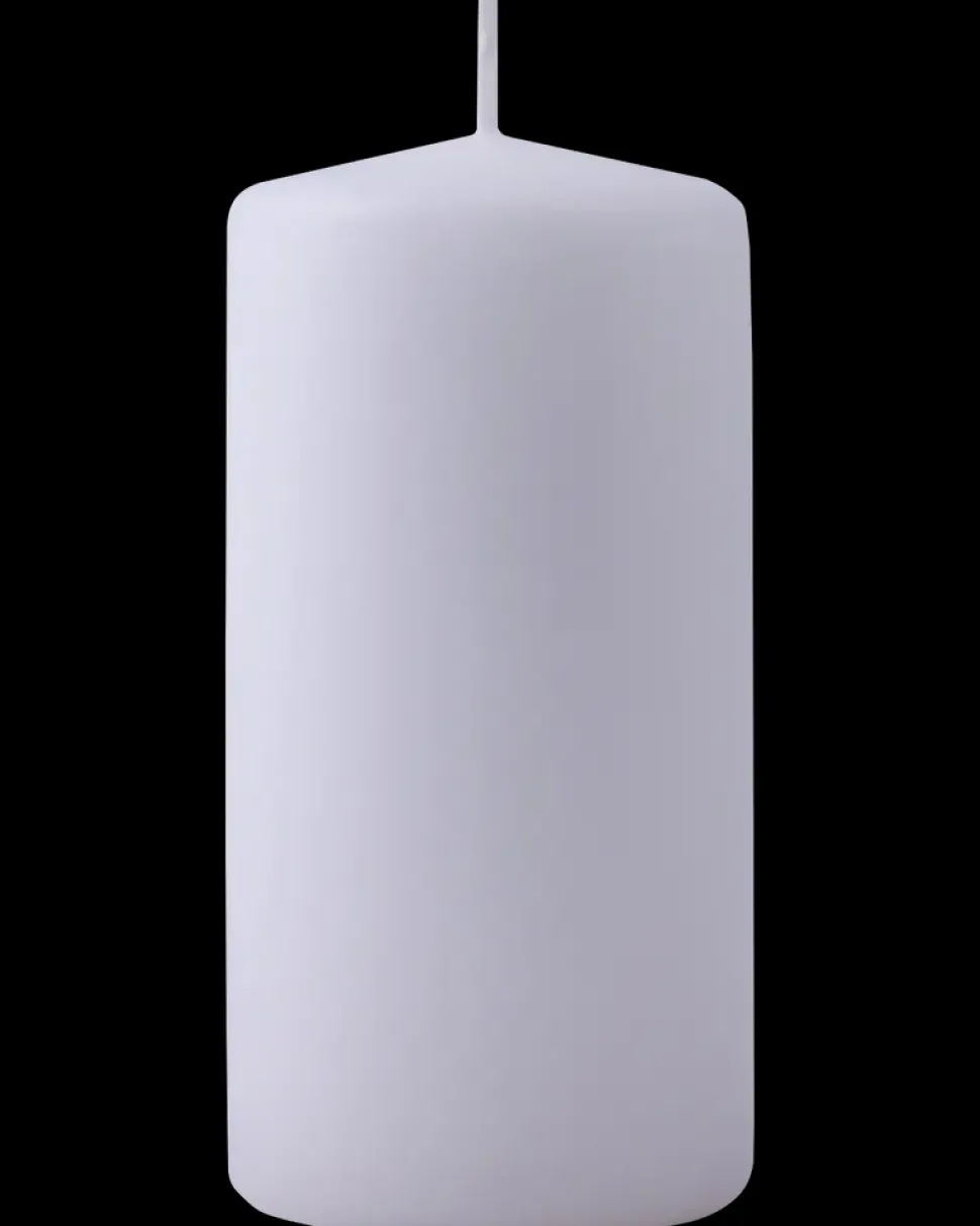 Bloklys Ø5,8 x H12 cm hvid