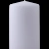 Bloklys Ø6,8 x H13 cm hvid