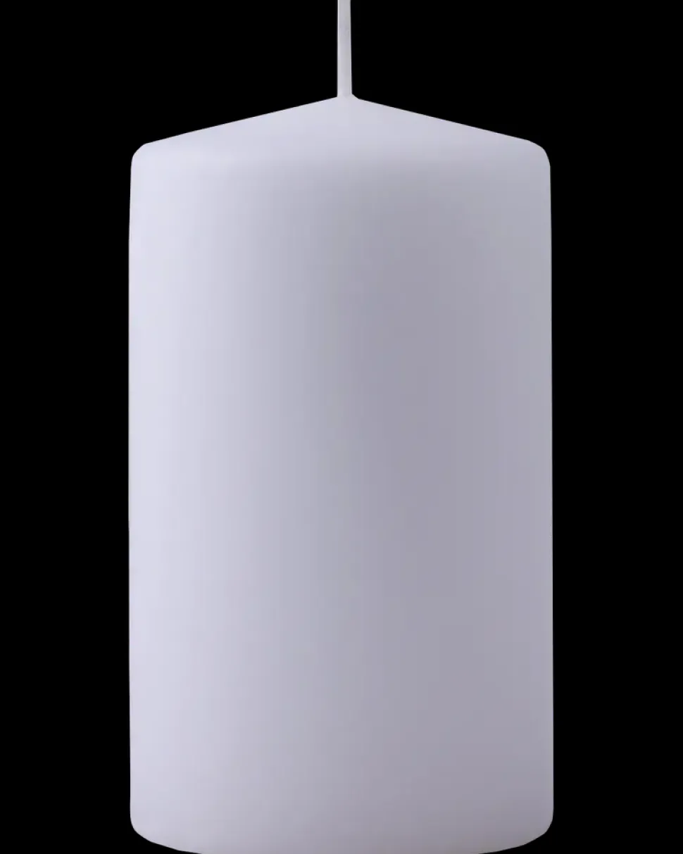 Bloklys Ø6,8 x H13 cm hvid