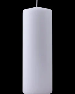 Bloklys Ø6,8 x H20 cm hvid