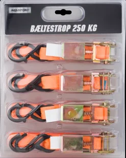 Bæltestrop med skralde 4-pak 300 cm