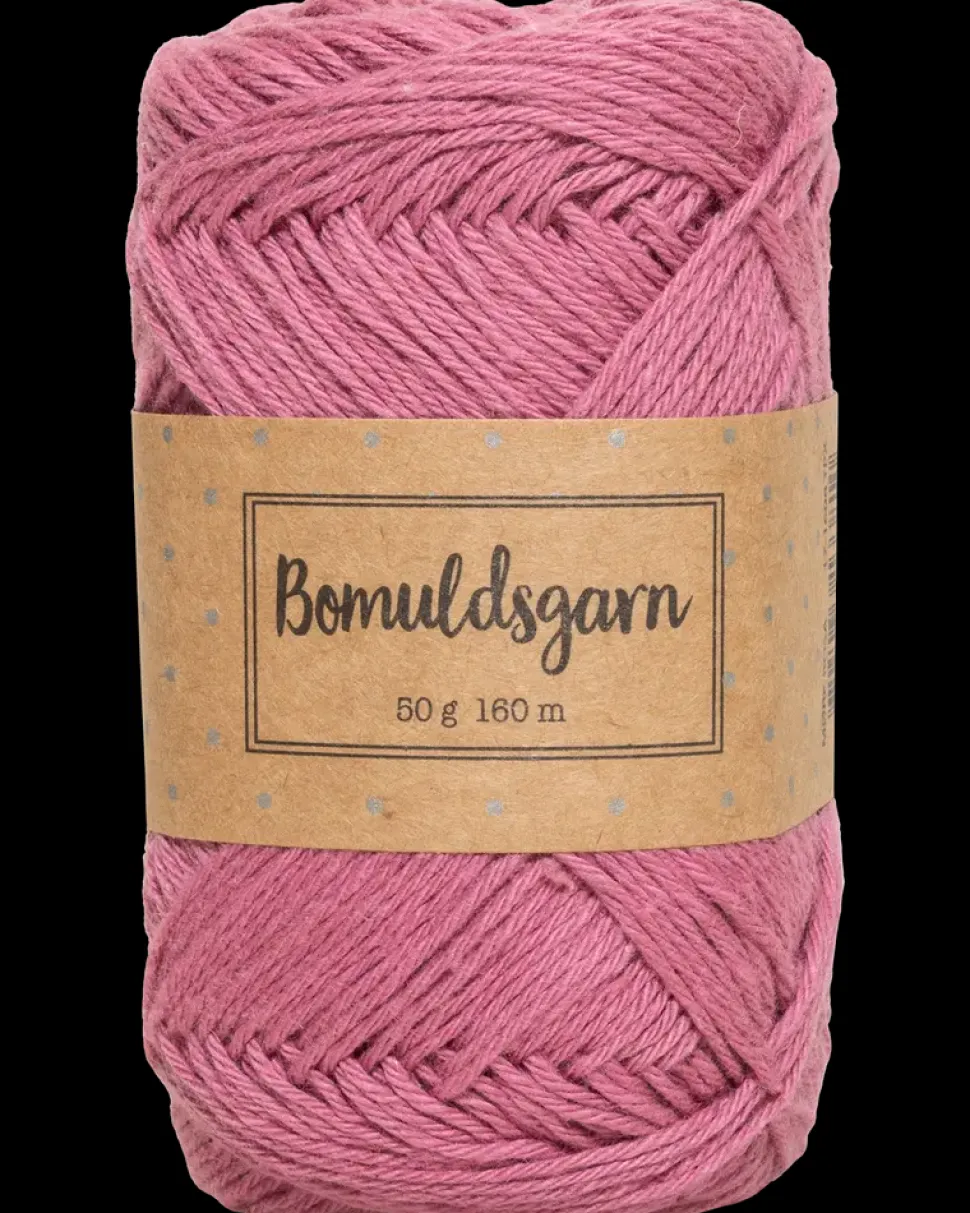 Bomuldsgarn 50 g - mørk rosa