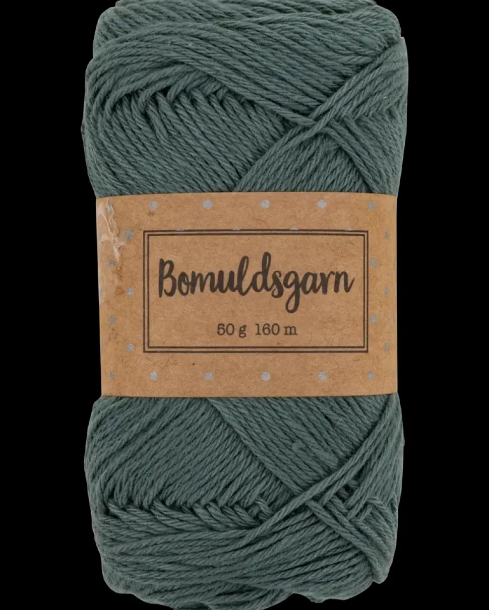 Bomuldsgarn 50 g - mørkegrøn
