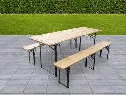 Bord og bænkesæt L. 217 cm