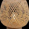 Bordlampe bambus flet - H20 cm