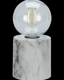 Bordlampe Marmor H. 15 cm - hvid