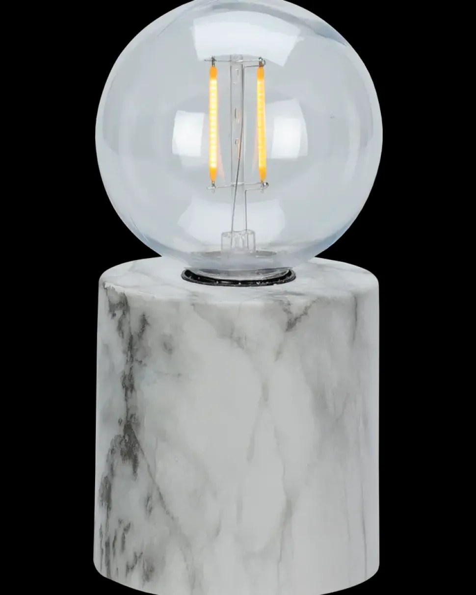 Bordlampe Marmor H. 15 cm - hvid