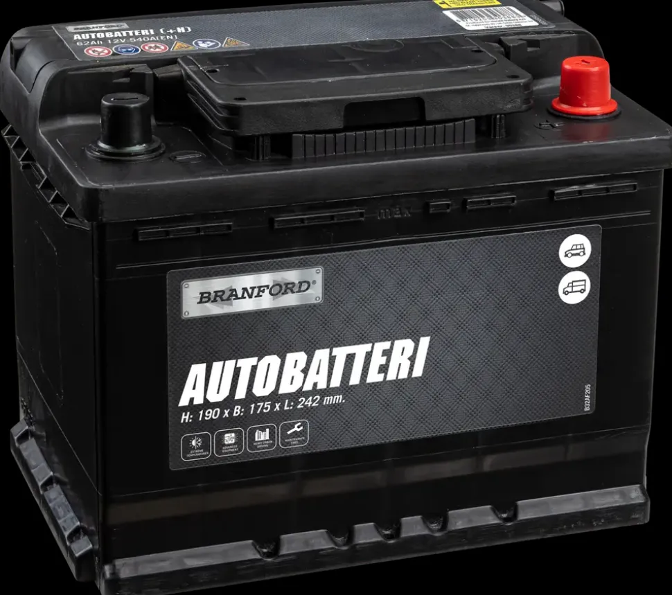 BRANFORD Autobatteri 12V 62 Ah (+h)