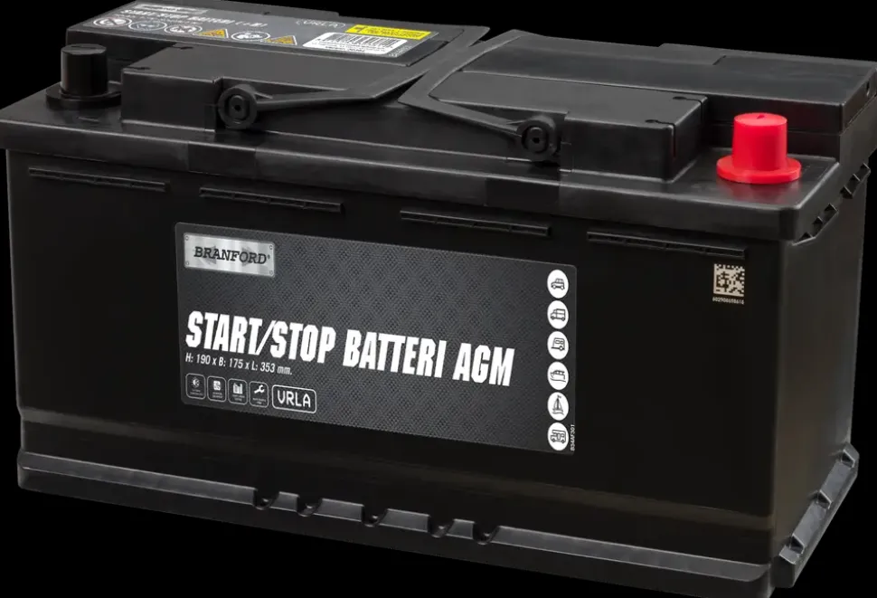 BRANFORD Start/Stop batteri AGM 12V 95 Ah (+h)