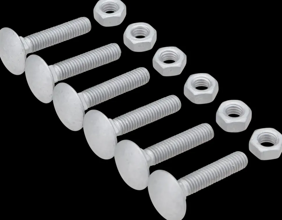 Bræddebolt + møtrik M6 x 30 mm 6-pak