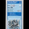 Bræddebolt + møtrik M6 x 20 mm 6-pak