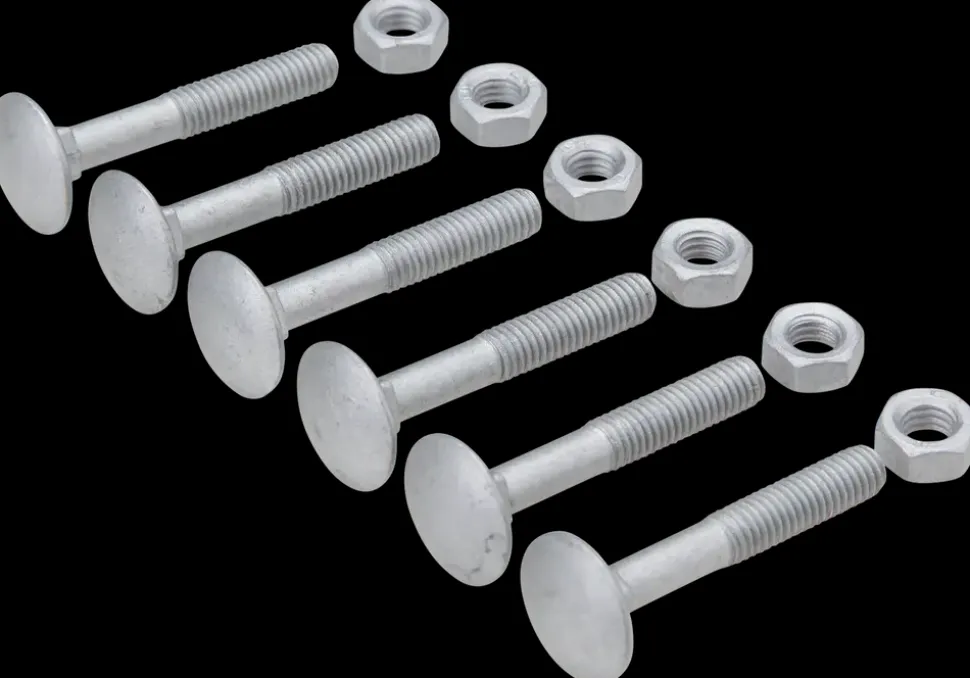 Bræddebolt + møtrik M6 x 40 mm 6-pak