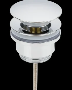 Bundventil med stor push-open 1 1/4" forkrom