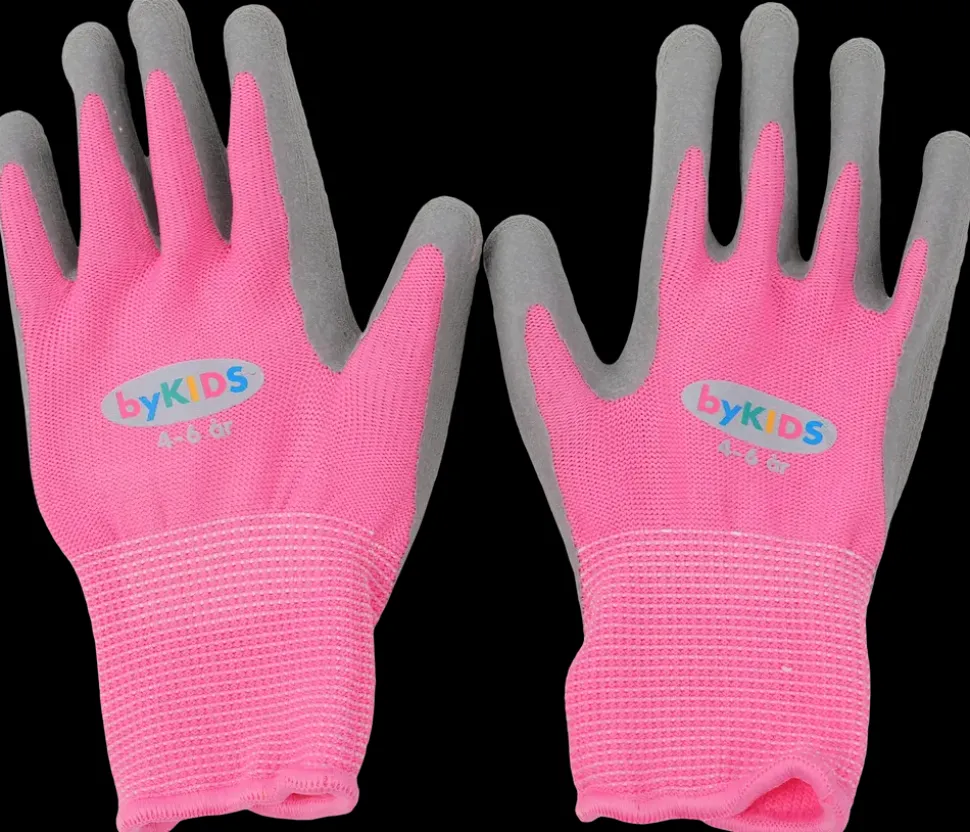 byKIDS Junior Handsker Str 4-6 år - pink