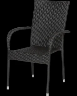 Cadiz Stabelstol - Sort Rattan