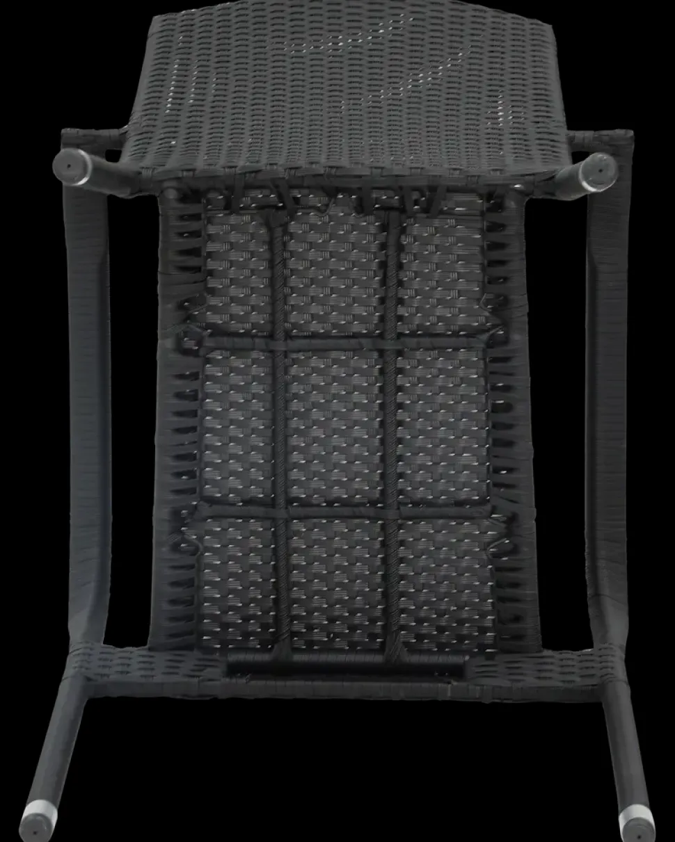 Cadiz Stabelstol - Sort Rattan