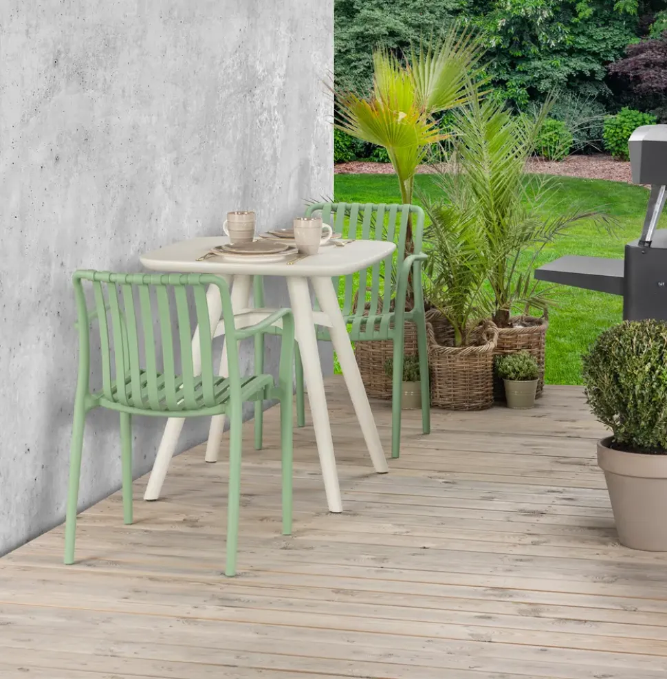 Cafebord 71 x 71 cm - hvid