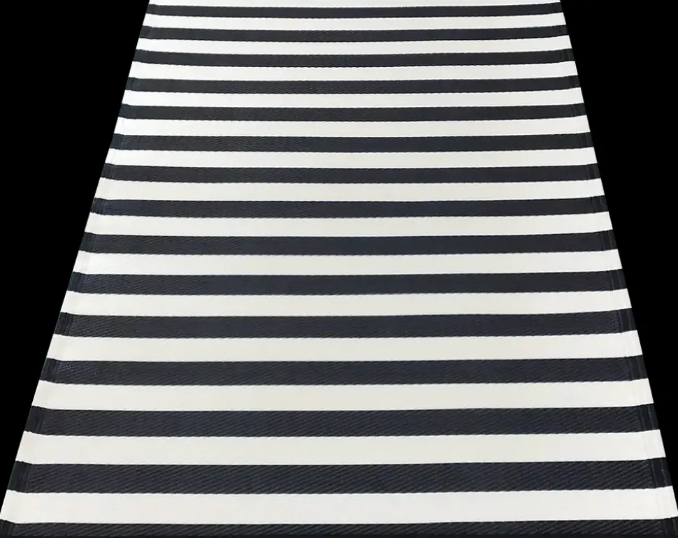 Campingtæppe 86 x 180 cm - sort/hvid