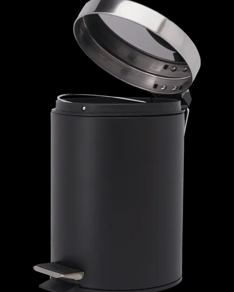 CARLSBAD Pedalspand 3 liter og toiletbørste sort
