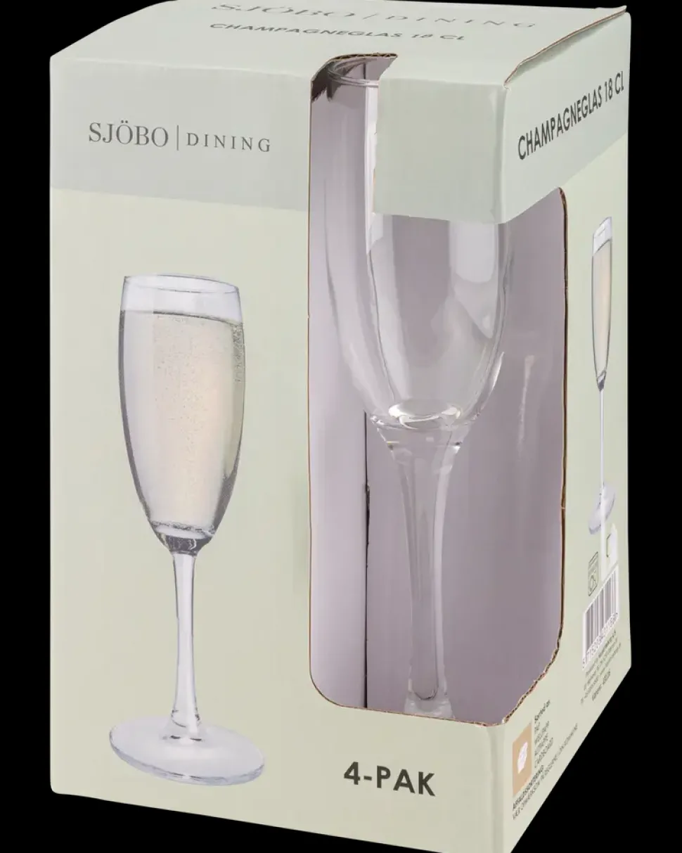 Champagneglas 18 cl 4-pak