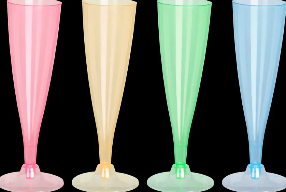 Champagneglas 4-pak - assorterede farver