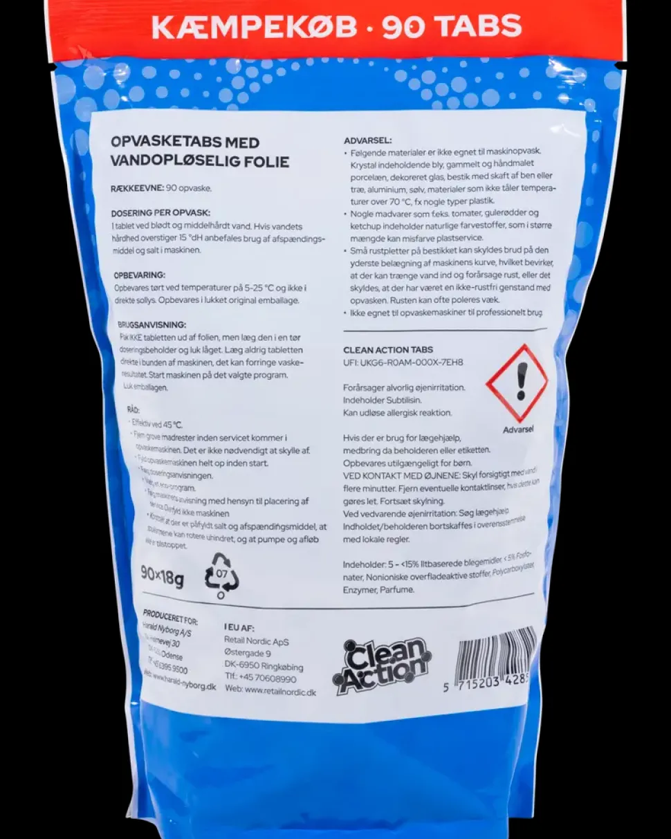 Clean Action Opvasketabs - 90 stk.