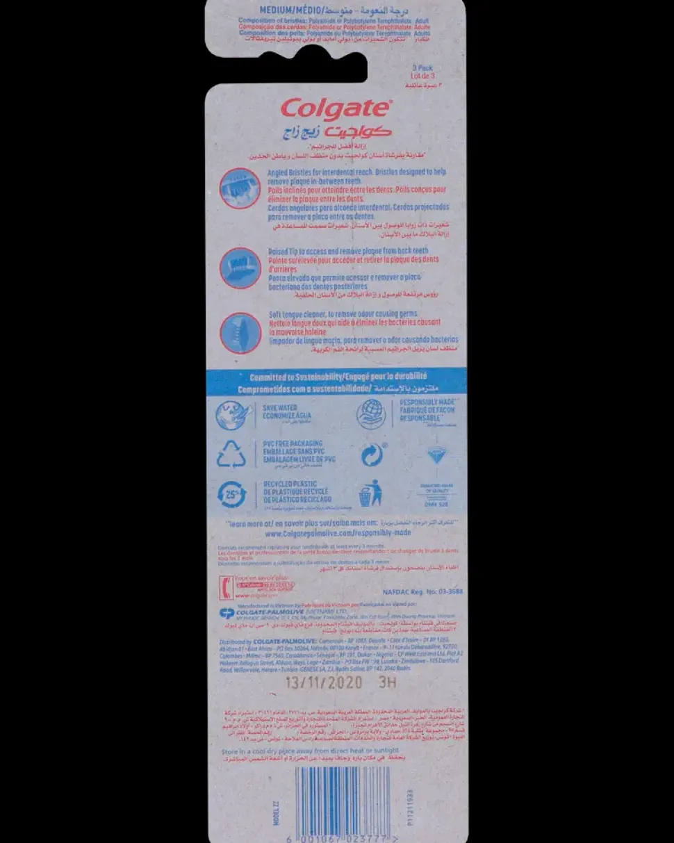 Colgate tandbørste 3-pak - ass. design
